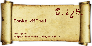 Donka Ábel névjegykártya